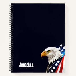 Elegante Patriottische Eagle Minimalist Notitieboek