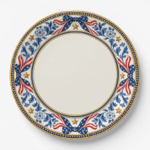 Elegante Patriottische Rode Witte & Blauwe Bloembo