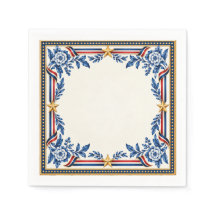 Elegante Patriottische Rode Witte & Blauwe Bloembo