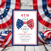 Elegante patriottische rood wit blauw 4 juli kaart