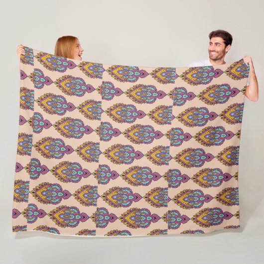 Elegante patroon fleece deken (In situ)