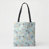 Elegante patterned Seashells mint Tote Bag (Voorkant)