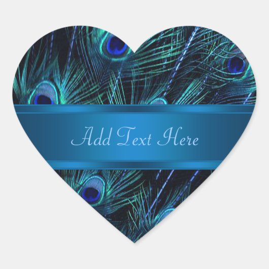 Elegante Pauw Blauwe Pauw Stickers (Voorkant)