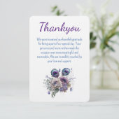 Elegante Pauw Bloem Platte Bedankkaart (Staand voorkant)