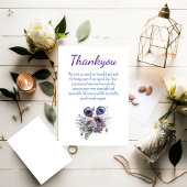 Elegante Pauw Bloem Platte Bedankkaart