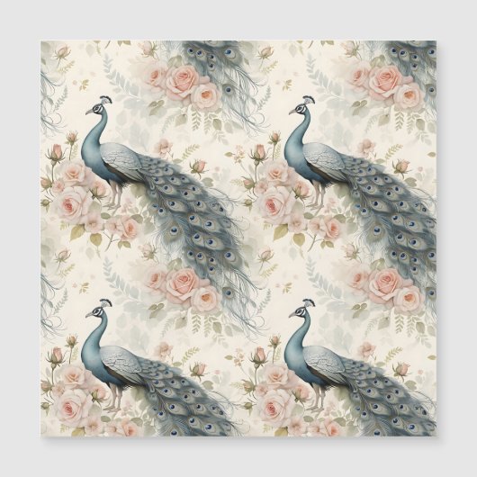 Elegante Pauw Bloemig Vintage (2) (Voorkant)
