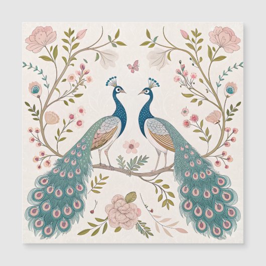 Elegante Pauw Bloemig Vintage (5) (Voorkant)