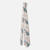 Elegante Pauw Bloemig Vintage (5) Stropdas (Achterkant)