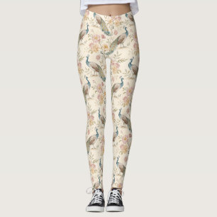 Elegante Pauw Bloemige Vintage (11) Leggings