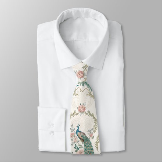 Elegante Pauw Bloemige Vintage (2) Stropdas (Gebonden)