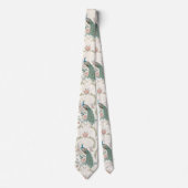 Elegante Pauw Bloemige Vintage (2) Stropdas (Voorkant)