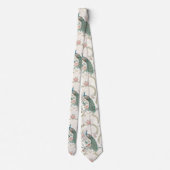 Elegante Pauw Bloemige Vintage (2) Stropdas (Achterkant)