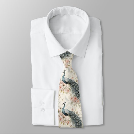 Elegante Pauw Bloemige Vintage (3) Stropdas (Gebonden)
