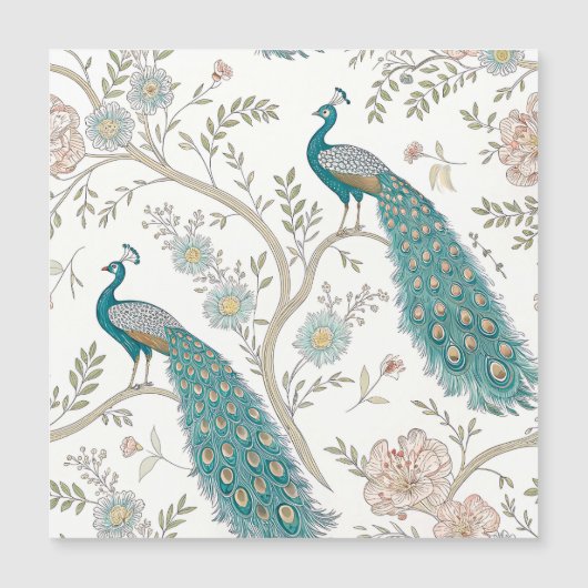 Elegante Pauw Bloemige Vintage (4) (Voorkant)