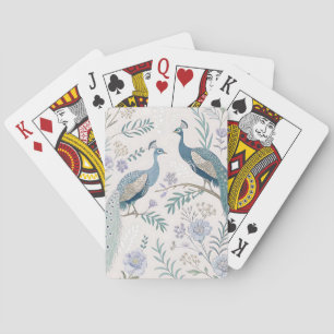 Elegante Pauw Bloemige Vintage (7) Pokerkaarten