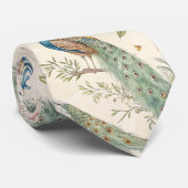 Elegante Pauw Bloemige Vintage (7) Stropdas (Opgerold)