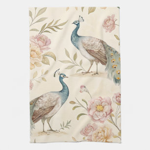 Elegante Pauw Bloemrijk Vintage (10) Theedoek