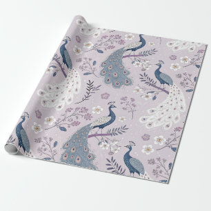 Elegante Pauw Bloemrijk Vintage (4) Cadeaupapier