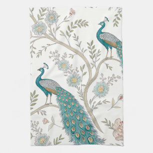 Elegante Pauw Bloemrijk Vintage (4) Theedoek