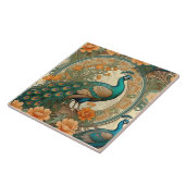 Elegante Pauw Decoratieve Keramische Tegel Tegeltje (Zijkant)