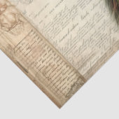 Elegante pauw en blush rozen tissuepapier (Detail)