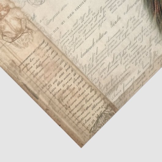 Elegante  pauw en blush rozen tissuepapier (Detail)