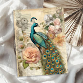 Elegante  pauw en blush rozen tissuepapier