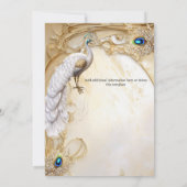 Elegante pauw en veren elegante chique kaart (Achterkant)