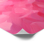 Elegante pauw in roze bont dierlijke Mode kunst Poster (Hoek)