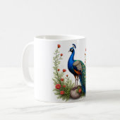 Elegante Pauw Koffie Mok (Voorkant links)