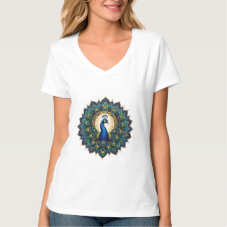 Elegante Pauw Mandala Peuter T-Shirt | Kleurig