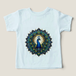 Elegante Pauw Mandala Peuter T-Shirt | Kleurrijk