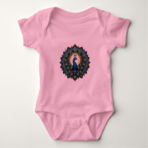 Elegante Pauw Mandala Peuter T-Shirt | Kleurrijk