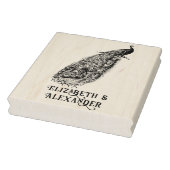 Elegante Pauw op een tak Koppelnaam Rubberstempel (Stempel)