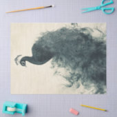 Elegante pauw ornithologie geïnspireerde decoupage tissuepapier (Craft)