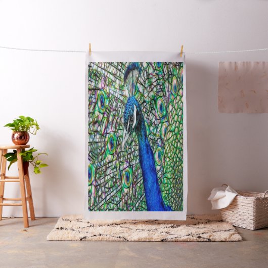 Elegante pauw print stof (Voorbeeld)