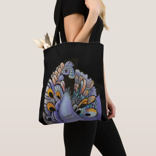 elegante pauw tote bag (Dichtbij)