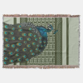 Elegante pauw vogel liefhebbers deken (Voorkant)