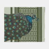 Elegante pauw vogel liefhebbers fleece deken (Voorkant (Horizontaal))