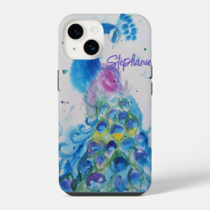 Elegante Pauw Waterverf Dames Pastelkleuren iPhone 14 Hoesje