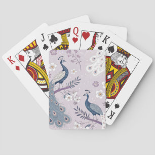 Elegante Pauwbloem Vintage (11) Pokerkaarten