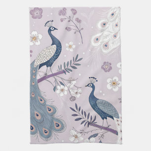 Elegante Pauwbloem Vintage (11) Theedoek