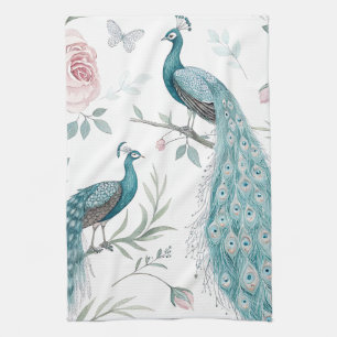 Elegante Pauwbloem Vintage (8) Theedoek