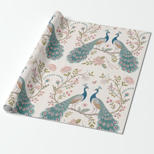 Elegante Pauwbloem Vintage (9) Cadeaupapier