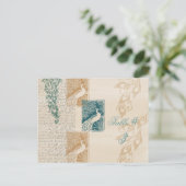 Elegante pauwen tafelnummer (Staand voorkant)