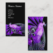 ELEGANTE PAUWS PAUWEN ,zwart Visitekaartje (Voorkant / Achterkant)