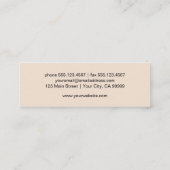 Elegante Peach Butterfly Minimalist Professional Mini Visitekaartje (Achterkant)