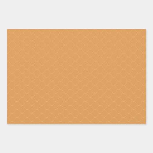 Elegante Peach Grey Art Nouveau  Bloemen Inpakpapier Vel (Voorkant 3)