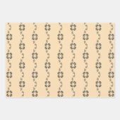 Elegante Peach Grey Art Nouveau  Bloemen Inpakpapier Vel (Voorkant 2)