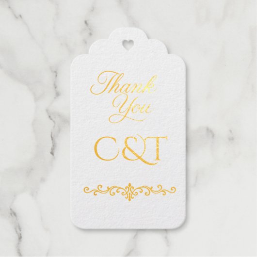 Elegante Peach Sparkle Wedding Script Kalligrafie Cadeaulabels (Voorkant)